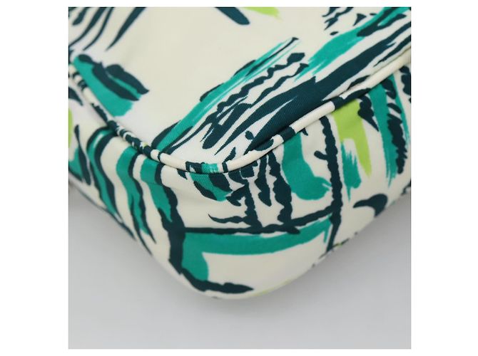 Borsa a Spalla con Catena PRADA in Nylon Verde Argento Autentica 139976 - vista 18