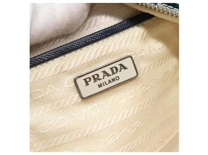 Borsa a Spalla con Catena PRADA in Nylon Verde Argento Autentica 139976 - vista 19