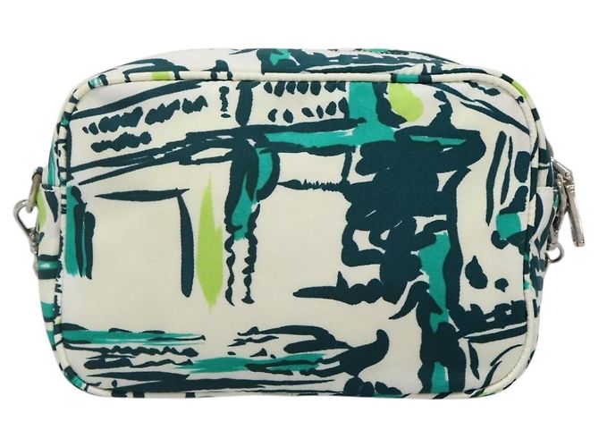 Borsa a Spalla con Catena PRADA in Nylon Verde Argento Autentica 139976 - vista 2