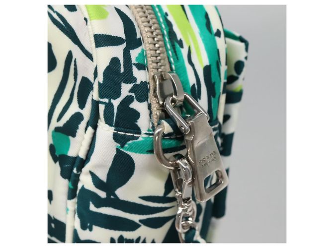 Borsa a Spalla con Catena PRADA in Nylon Verde Argento Autentica 139976 - vista 9