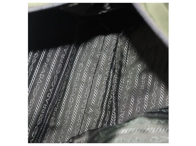 Borsa a Spalla PRADA Nylon Khaki Argento Autentica ki5956 Cachi - vista 11