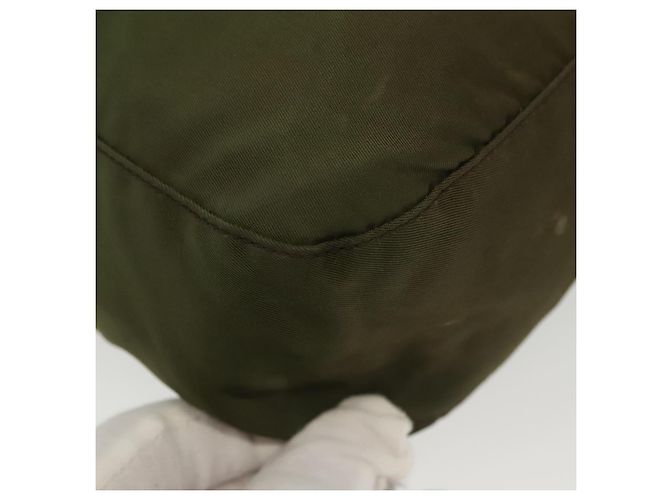 Borsa a Spalla PRADA Nylon Khaki Argento Autentica ki5956 Cachi - vista 16
