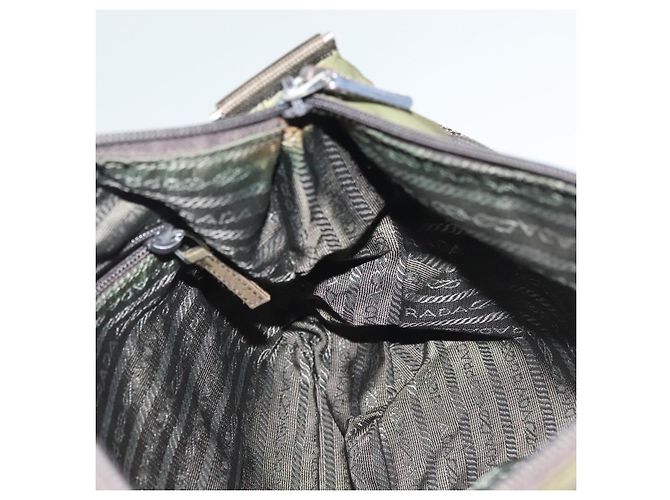 Borsa a Spalla PRADA Nylon Khaki Argento Autentica ki5956 Cachi - vista 20