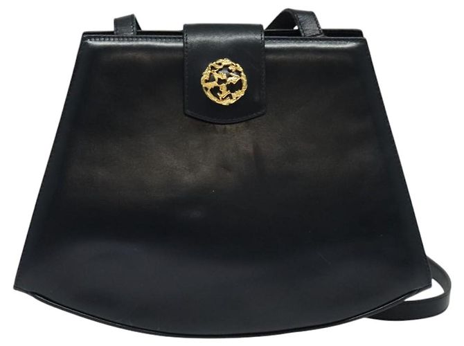 Borsa a Spalla Salvatore Ferragamo in Pelle Blu Navy Oro Auth BA4947 D'oro - vista 13