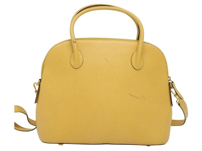 Céline Borsa a mano CELINE in pelle 2 in 1 oro giallo Auth 139069 D'oro - vista 2