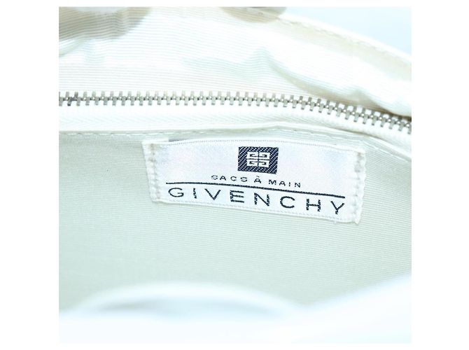 Borsa a spalla a catena GIVENCHY in pelle bianca e argento Auth bs28975 Bianco - vista 10