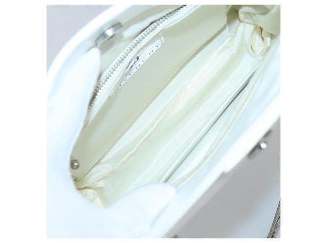Borsa a spalla a catena GIVENCHY in pelle bianca e argento Auth bs28975 Bianco - vista 11