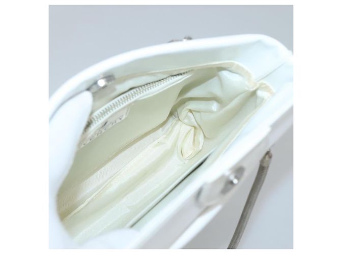Borsa a spalla a catena GIVENCHY in pelle bianca e argento Auth bs28975 Bianco - vista 19