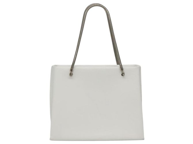 Borsa a spalla a catena GIVENCHY in pelle bianca e argento Auth bs28975 Bianco - vista 2