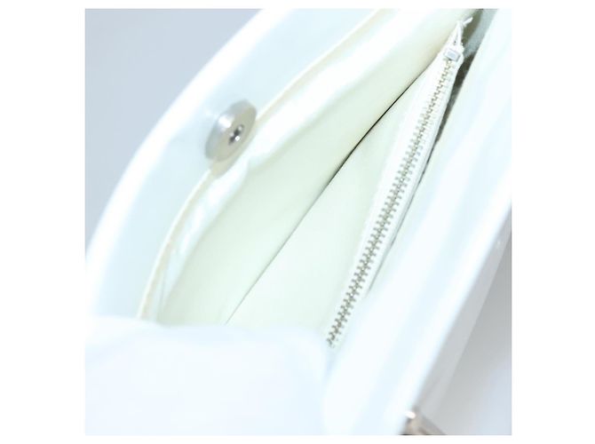 Borsa a spalla a catena GIVENCHY in pelle bianca e argento Auth bs28975 Bianco - vista 21