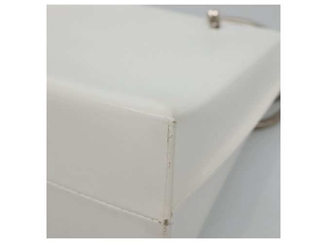 Borsa a spalla a catena GIVENCHY in pelle bianca e argento Auth bs28975 Bianco - vista 9