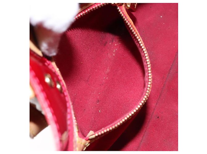 LOUIS VUITTON Borsa a Mano Monogram Vernis Reade PM Pomme D'amour M91990 Auth 139642 Rosso - vista 11