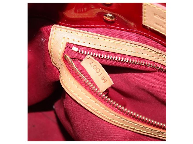 LOUIS VUITTON Borsa a Mano Monogram Vernis Reade PM Pomme D'amour M91990 Auth 139642 Rosso - vista 12