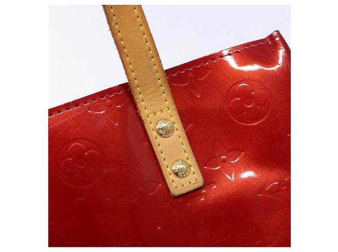 LOUIS VUITTON Borsa a Mano Monogram Vernis Reade PM Pomme D'amour M91990 Auth 139642 Rosso - vista 18