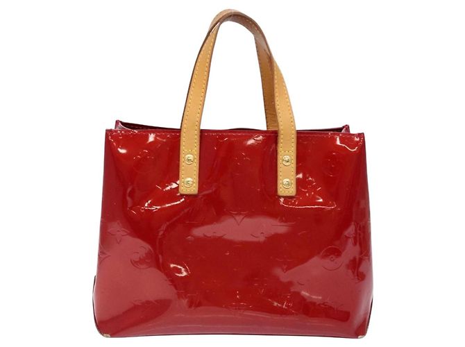 LOUIS VUITTON Borsa a Mano Monogram Vernis Reade PM Pomme D'amour M91990 Auth 139642 Rosso - vista 2