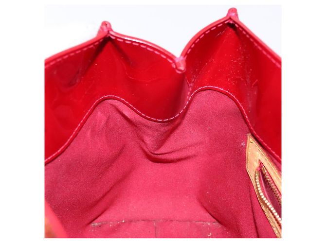 LOUIS VUITTON Borsa a Mano Monogram Vernis Reade PM Pomme D'amour M91990 Auth 139642 Rosso - vista 21