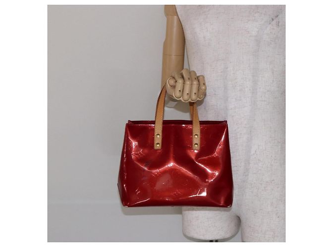 LOUIS VUITTON Borsa a Mano Monogram Vernis Reade PM Pomme D'amour M91990 Auth 139642 Rosso - vista 22