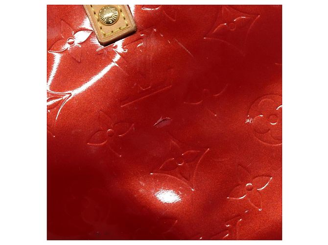 LOUIS VUITTON Borsa a Mano Monogram Vernis Reade PM Pomme D'amour M91990 Auth 139642 Rosso - vista 9