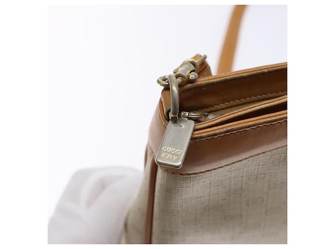 Gucci Borsa a spalla Micro GG Supreme in PVC Bianco Oro Auth th6280 D'oro - vista 10