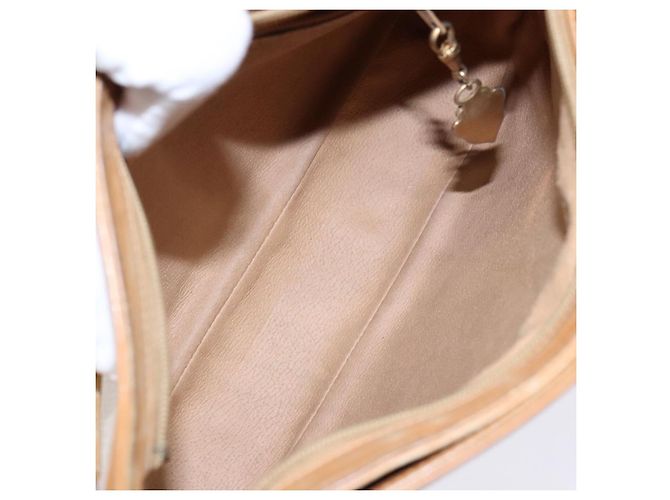 Gucci Borsa a spalla Micro GG Supreme in PVC Bianco Oro Auth th6280 D'oro - vista 12