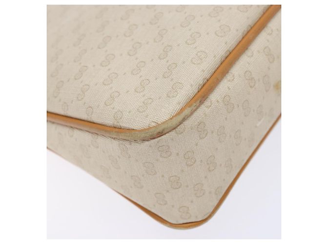 Gucci Borsa a spalla Micro GG Supreme in PVC Bianco Oro Auth th6280 D'oro - vista 14