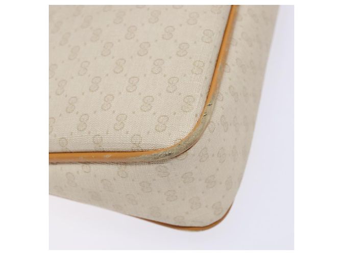Gucci Borsa a spalla Micro GG Supreme in PVC Bianco Oro Auth th6280 D'oro - vista 16
