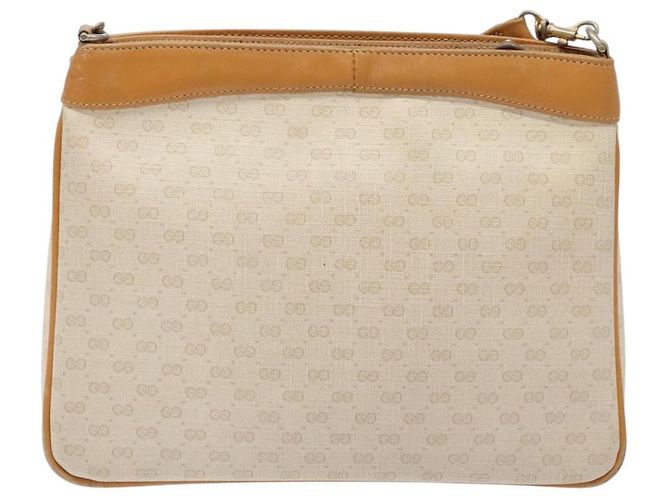 Gucci Borsa a spalla Micro GG Supreme in PVC Bianco Oro Auth th6280 D'oro - vista 2