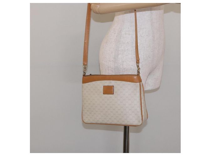 Gucci Borsa a spalla Micro GG Supreme in PVC Bianco Oro Auth th6280 D'oro - vista 22