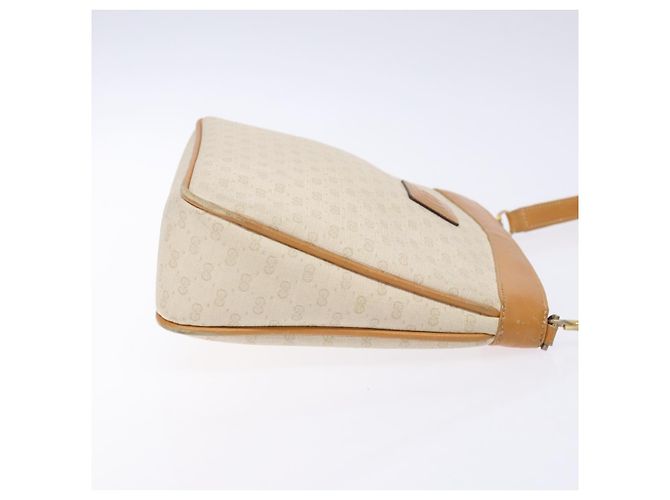 Gucci Borsa a spalla Micro GG Supreme in PVC Bianco Oro Auth th6280 D'oro - vista 3