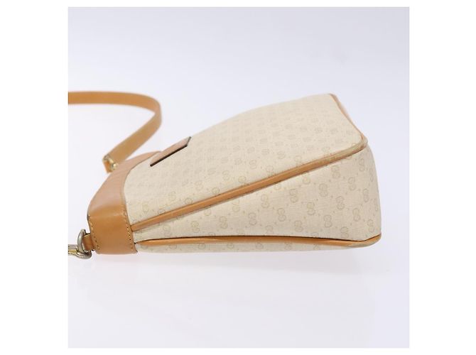 Gucci Borsa a spalla Micro GG Supreme in PVC Bianco Oro Auth th6280 D'oro - vista 4
