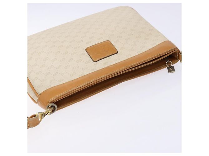Gucci Borsa a spalla Micro GG Supreme in PVC Bianco Oro Auth th6280 D'oro - vista 6