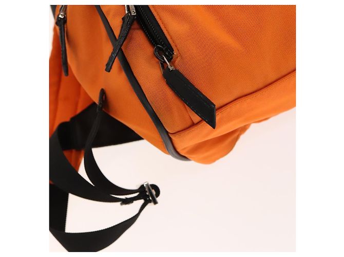 GUCCI Backpack Nylon Leather Orange Black Silver Auth bs28642 Silvery - view 16
