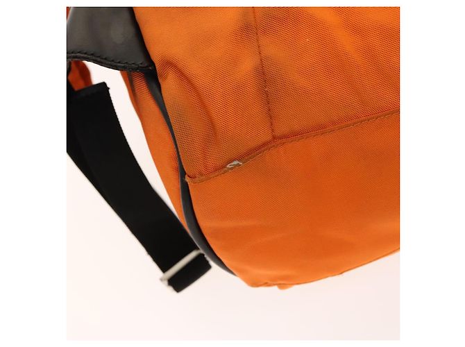 GUCCI Backpack Nylon Leather Orange Black Silver Auth bs28642 Silvery - view 18