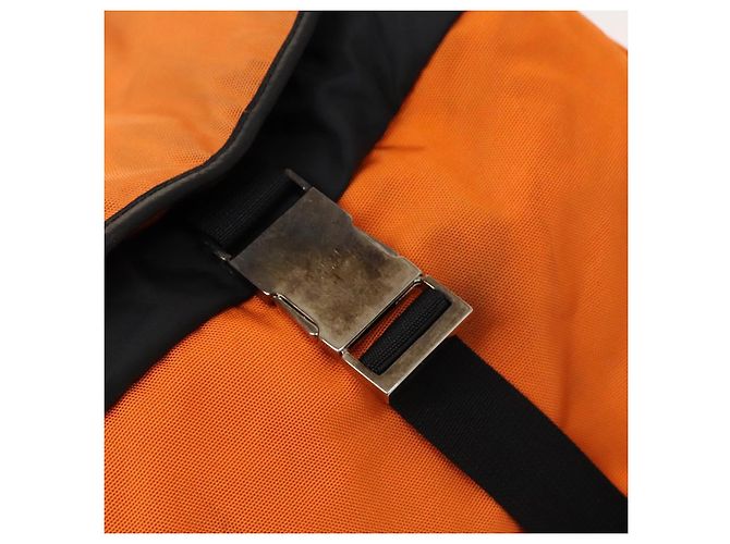 GUCCI Backpack Nylon Leather Orange Black Silver Auth bs28642 Silvery - view 19