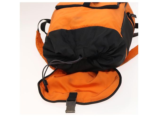 GUCCI Backpack Nylon Leather Orange Black Silver Auth bs28642 Silvery - view 21