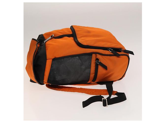 GUCCI Backpack Nylon Leather Orange Black Silver Auth bs28642 Silvery - view 4