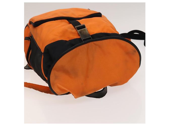 GUCCI Backpack Nylon Leather Orange Black Silver Auth bs28642 Silvery - view 6