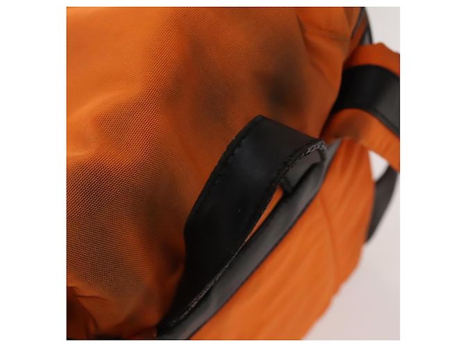 GUCCI Backpack Nylon Leather Orange Black Silver Auth bs28642 Silvery - view 7