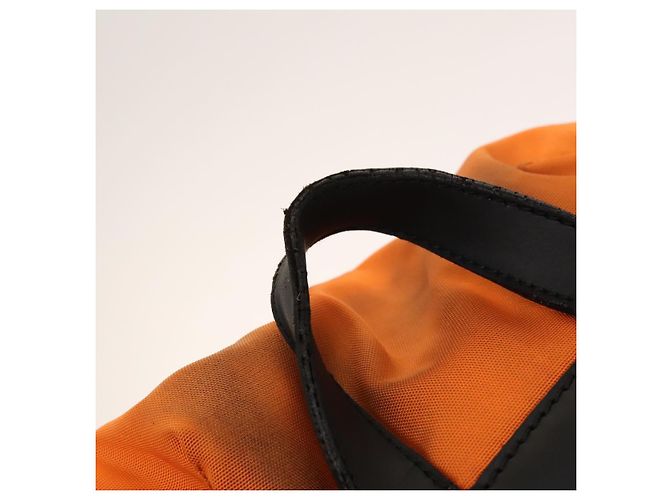 GUCCI Backpack Nylon Leather Orange Black Silver Auth bs28642 Silvery - view 8