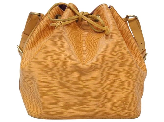 Noe LOUIS VUITTON Borsa a Spalla Petit Noé Epi Gialla M44109 LV Auth BA5081 Giallo - vista 13