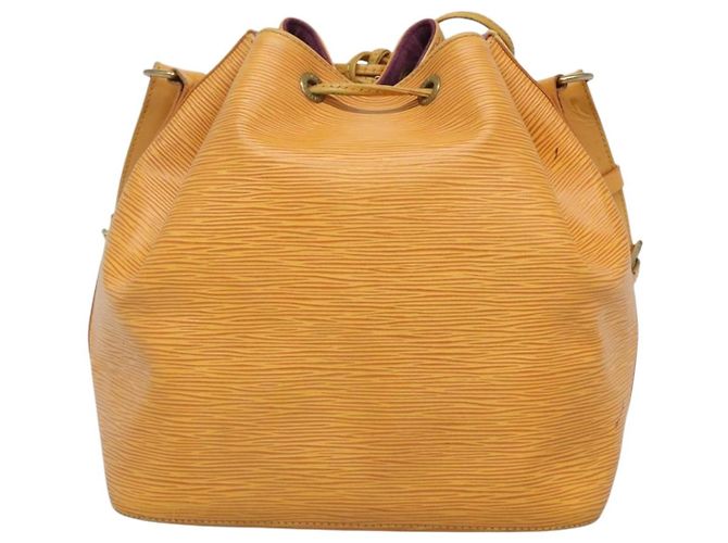 Noe LOUIS VUITTON Borsa a Spalla Petit Noé Epi Gialla M44109 LV Auth BA5081 Giallo - vista 2