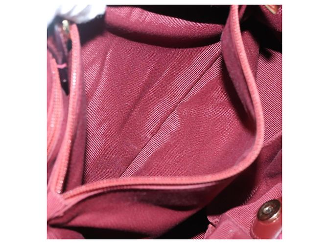 Borsa Tote Vala in Nylon Bordeaux e Oro Auth hk2907 di Salvatore Ferragamo D'oro Bordò - vista 11