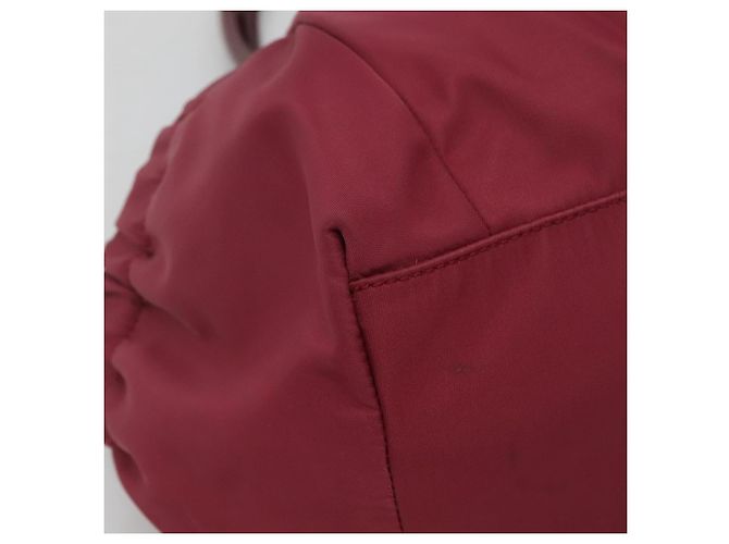 Borsa Tote Vala in Nylon Bordeaux e Oro Auth hk2907 di Salvatore Ferragamo D'oro Bordò - vista 14