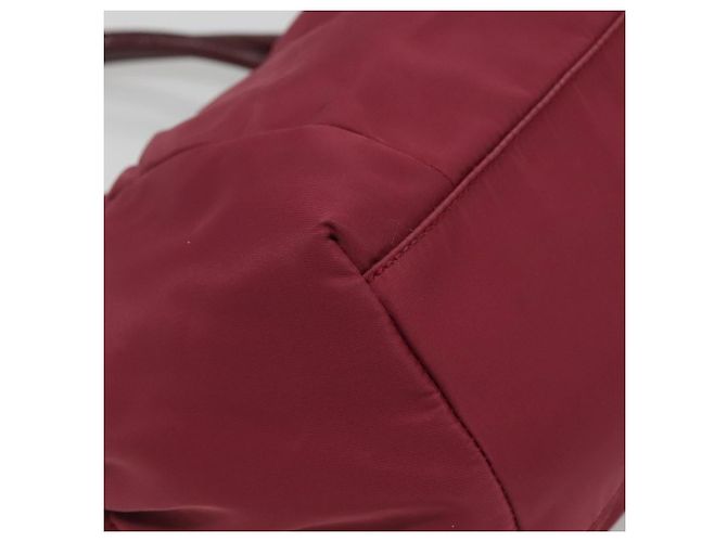 Borsa Tote Vala in Nylon Bordeaux e Oro Auth hk2907 di Salvatore Ferragamo D'oro Bordò - vista 16