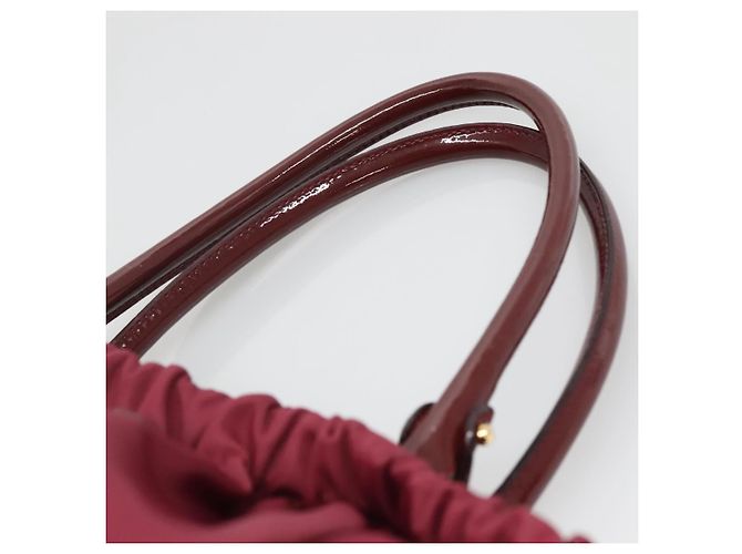 Borsa Tote Vala in Nylon Bordeaux e Oro Auth hk2907 di Salvatore Ferragamo D'oro Bordò - vista 8