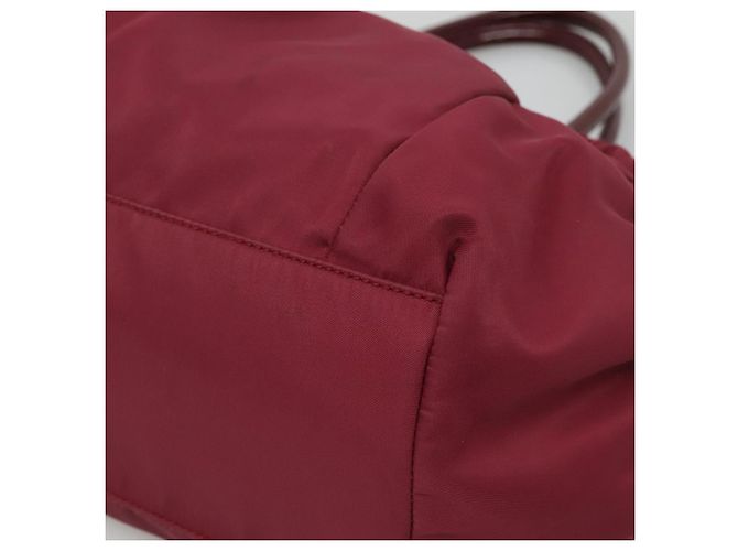 Borsa Tote Vala in Nylon Bordeaux e Oro Auth hk2907 di Salvatore Ferragamo D'oro Bordò - vista 9