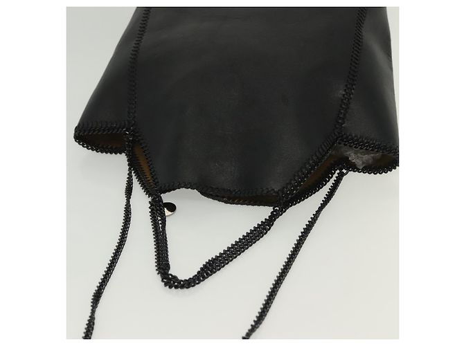 Autre Marque Schultertasche aus schwarzem Leder Stella McCartney Chain Fabera Auth BA5027 - Ansicht 5