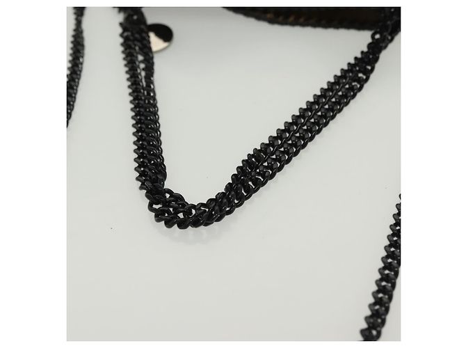 Autre Marque Schultertasche aus schwarzem Leder Stella McCartney Chain Fabera Auth BA5027 - Ansicht 6