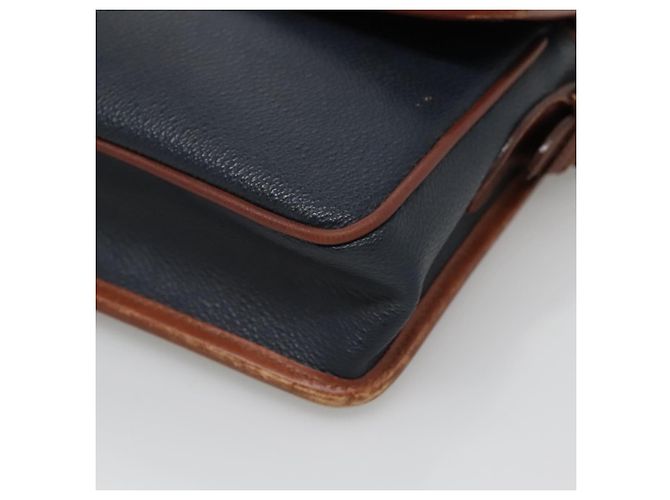 Autre Marque Borsa a Spalla Burberrys in Pelle PVC Blu Navy Oro Auth bs28989 D'oro - vista 14