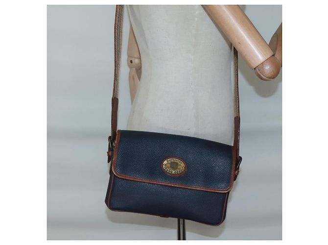 Autre Marque Borsa a Spalla Burberrys in Pelle PVC Blu Navy Oro Auth bs28989 D'oro - vista 22